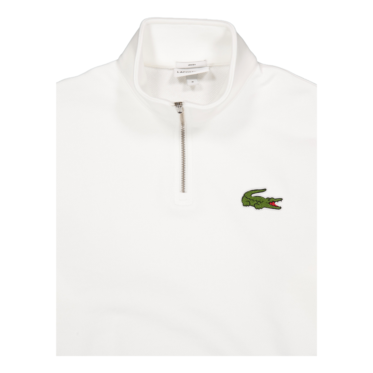 Loose Fit Zip Neck Badge Accen 70v Flour