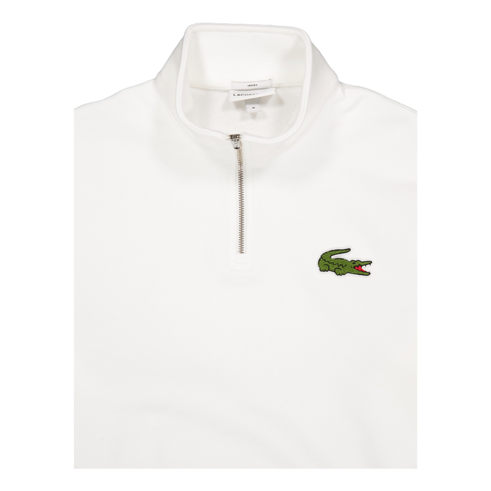 Loose Fit Zip Neck Badge Accen 70v Flour