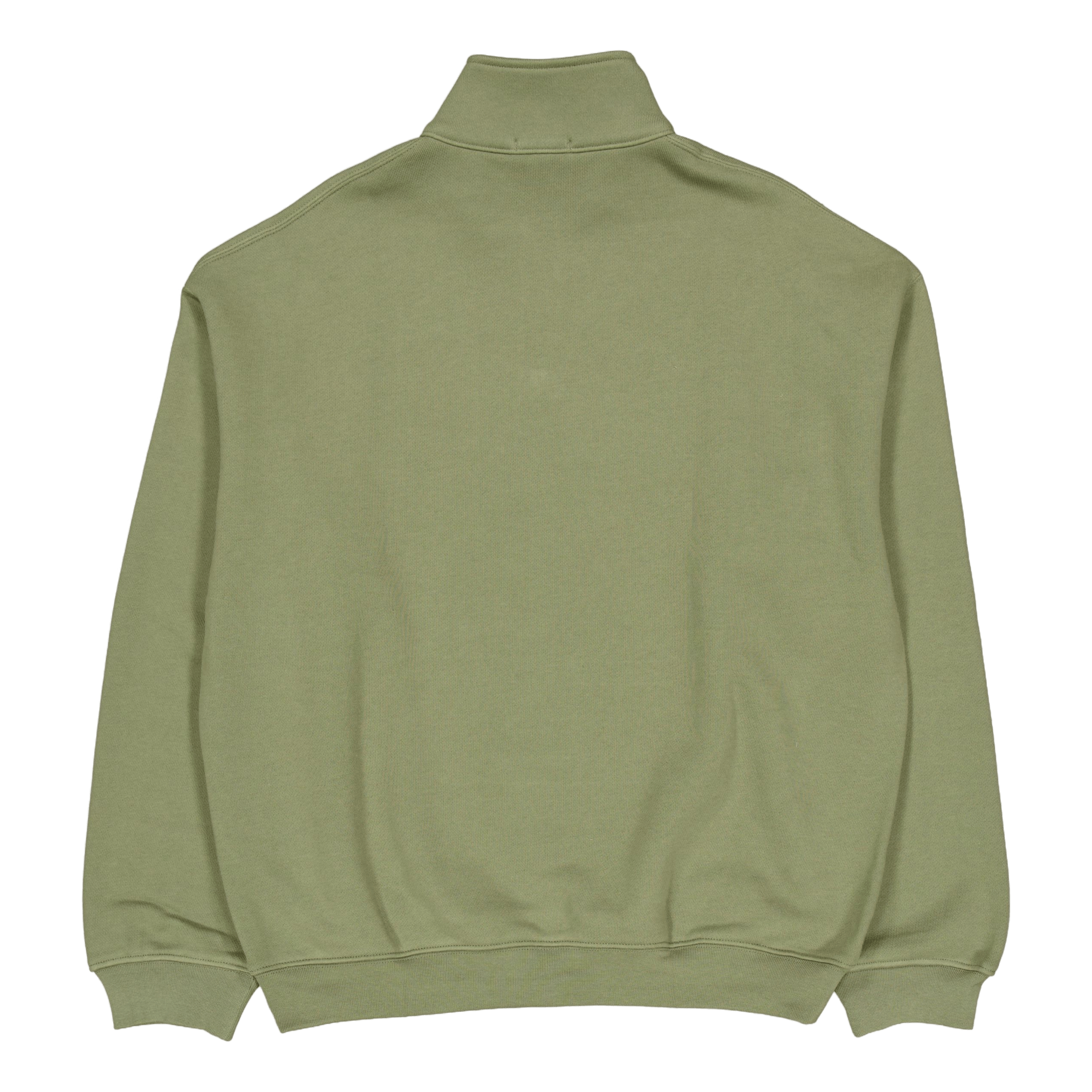 Loose Fit Zip Neck Badge Accen Bmy Khaki