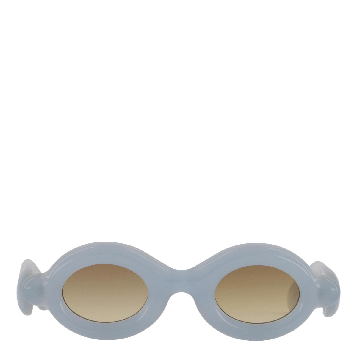 Pebble Round Milky Blue