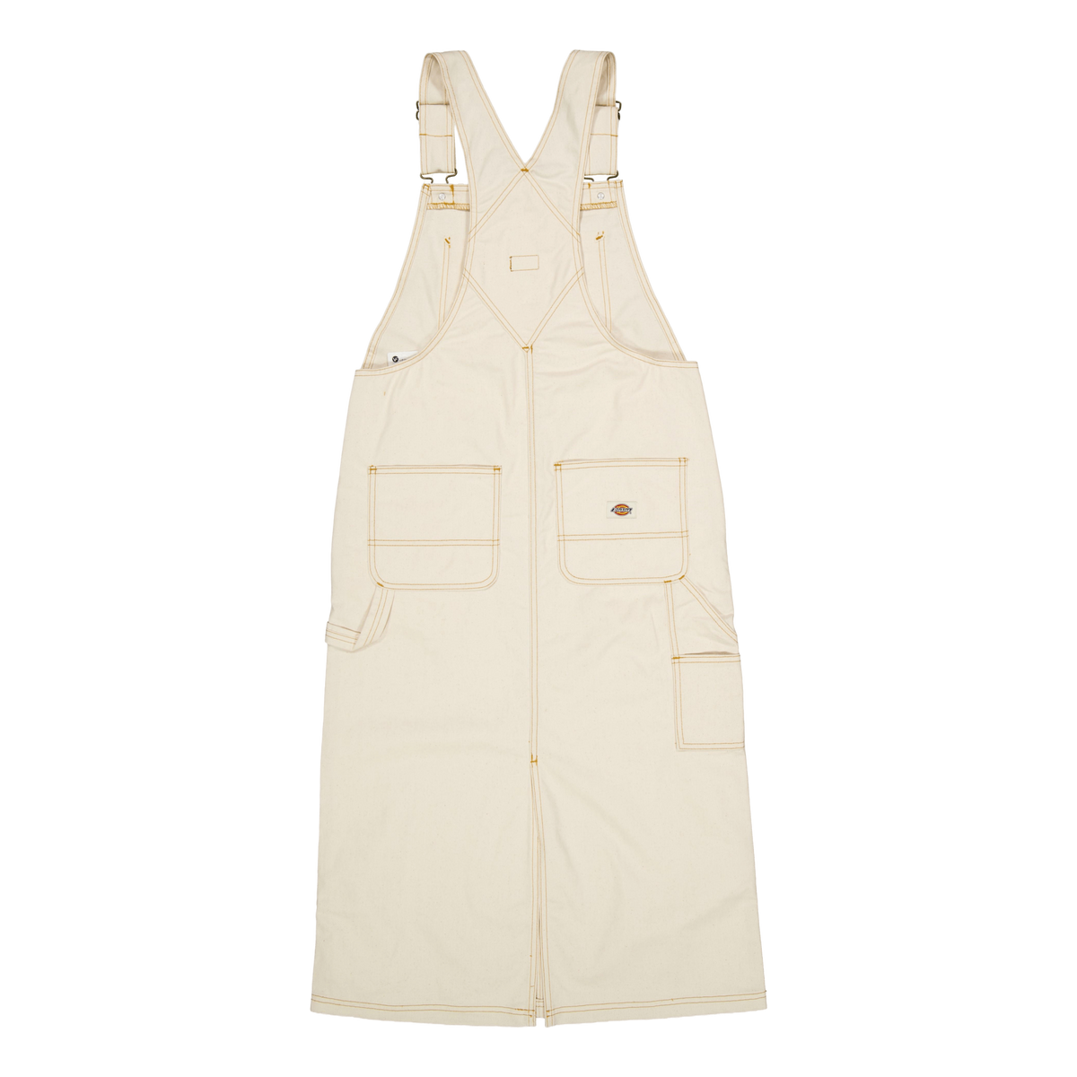 Dickies Bib Long Overall Dress Whitecap Gray