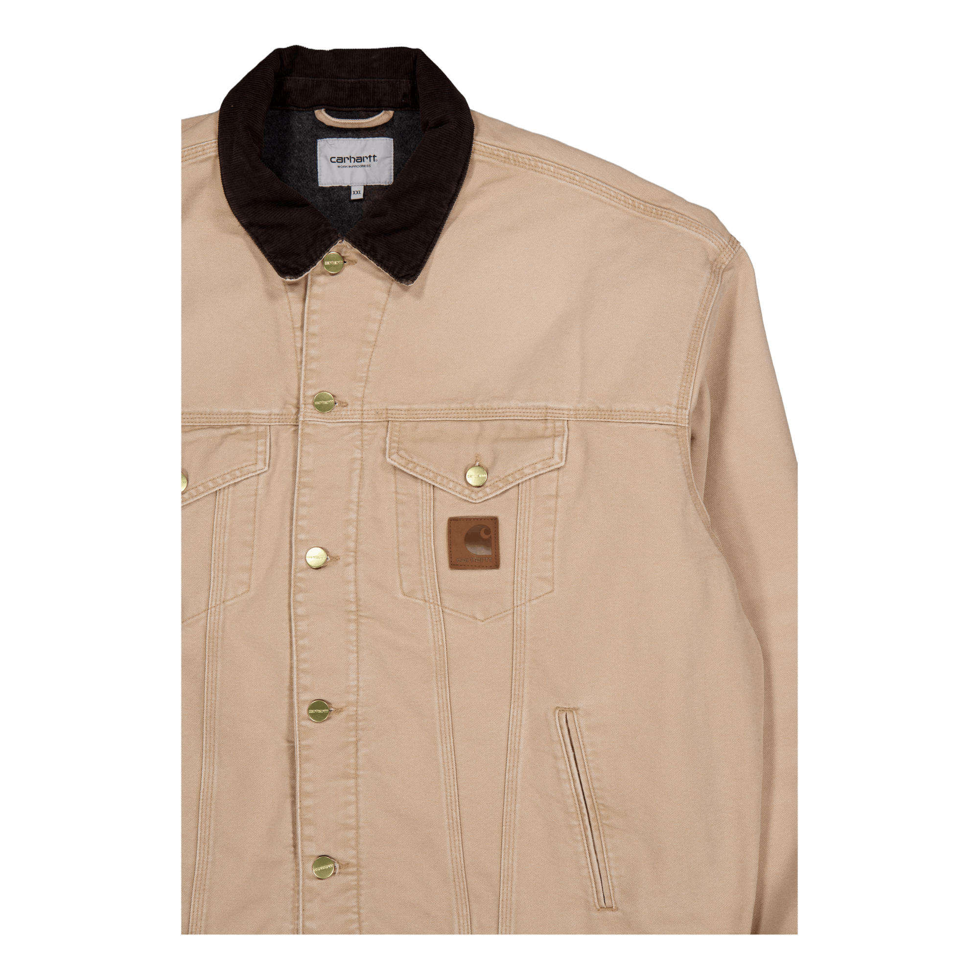 tobacco trucker jacket Carhartt WIP Dayton (Dusty H Brown/Tobacco) carry compatible jacket Reiss Suede Zip-Through Trucker Jacket