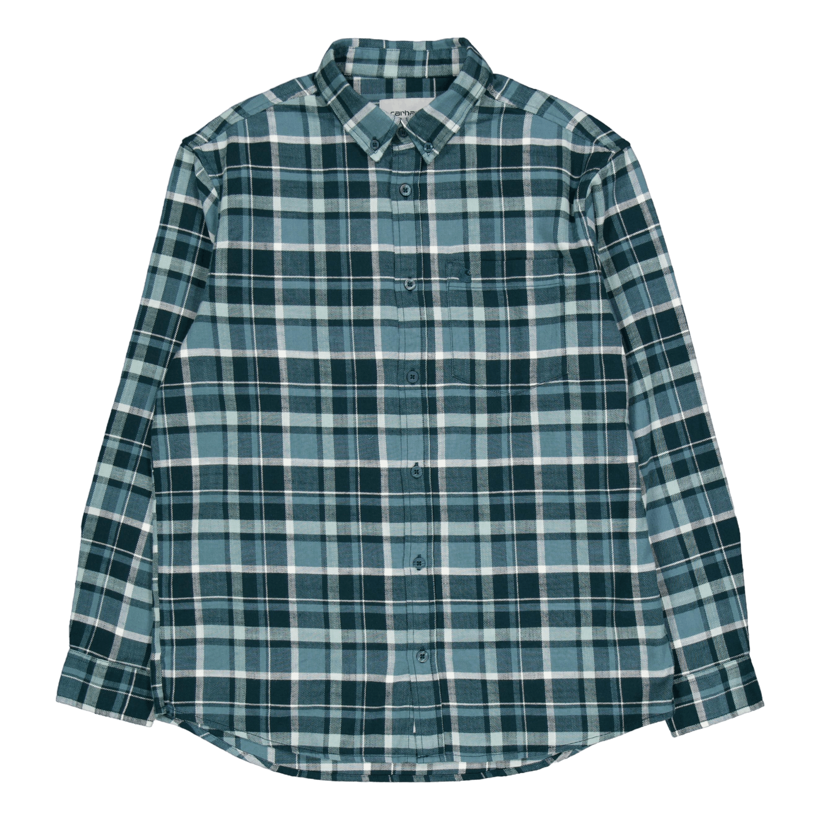 L/s Fendrick Shirt Fendrick Check, Deep Lagoon