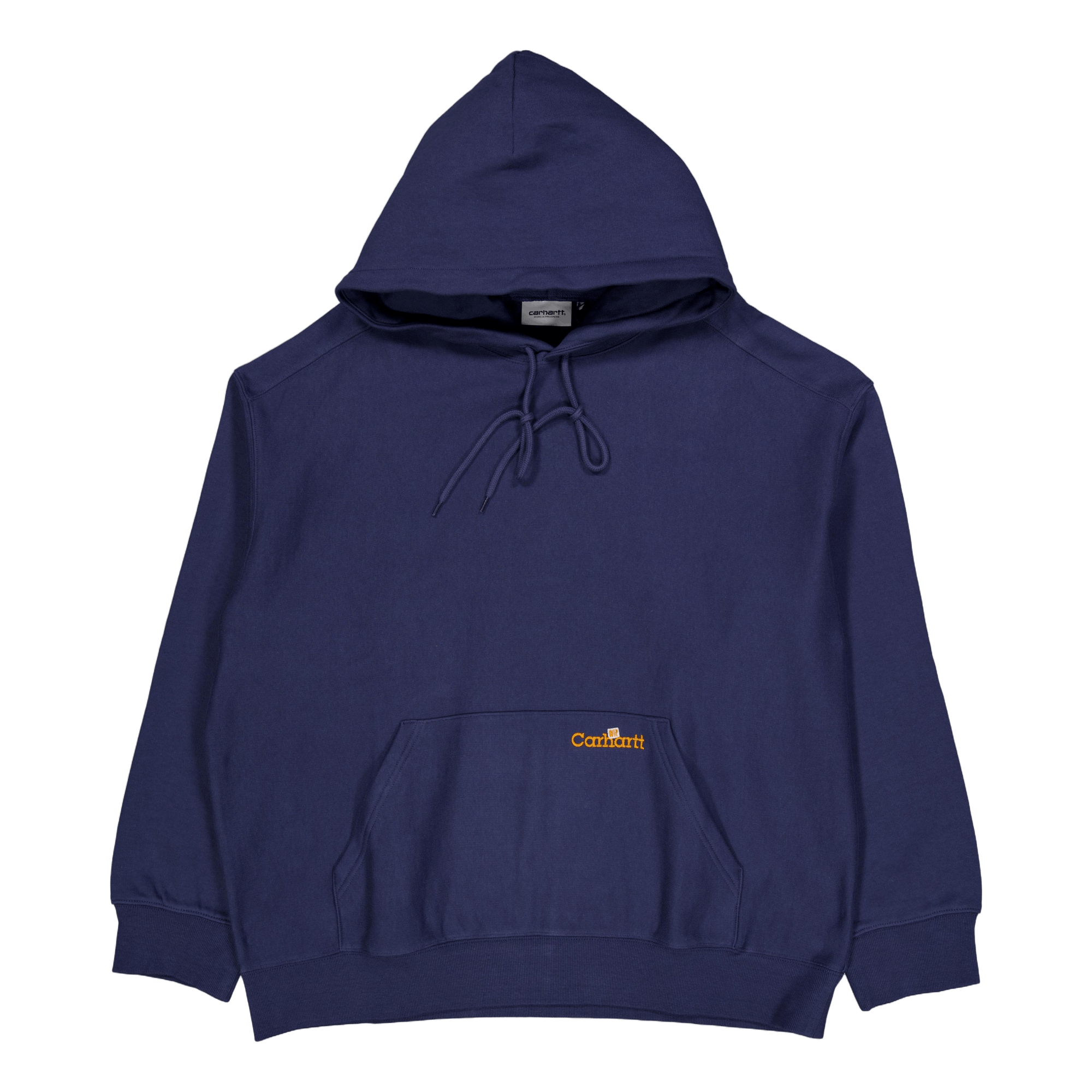 Hooded Label Script Sweat Blue