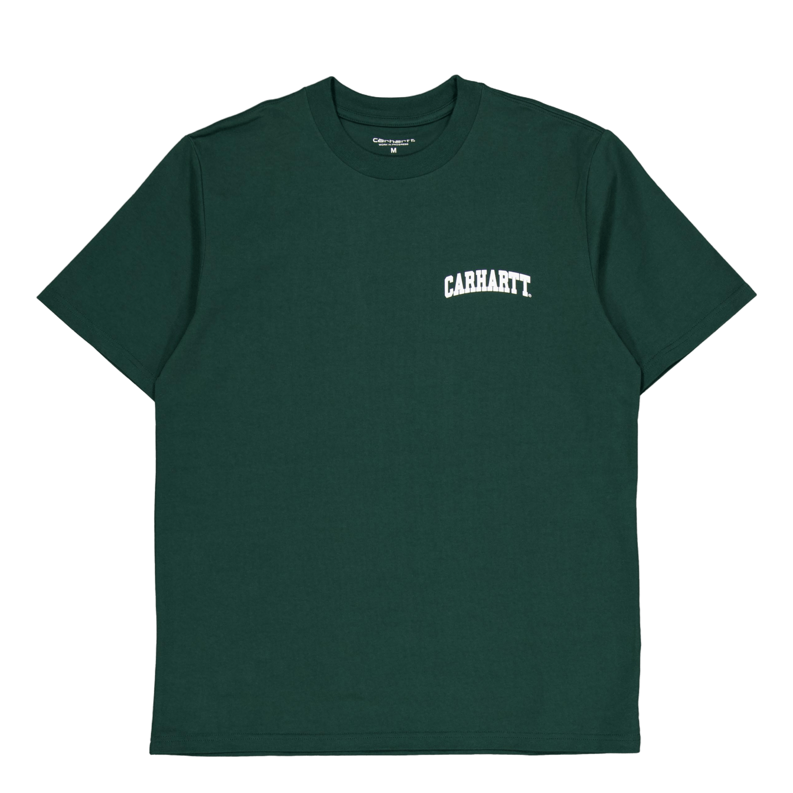 S/s University Script T-shirt Conifer / White