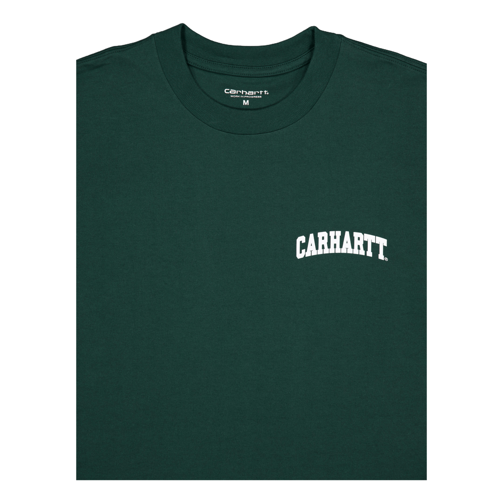 S/s University Script T-shirt Conifer / White