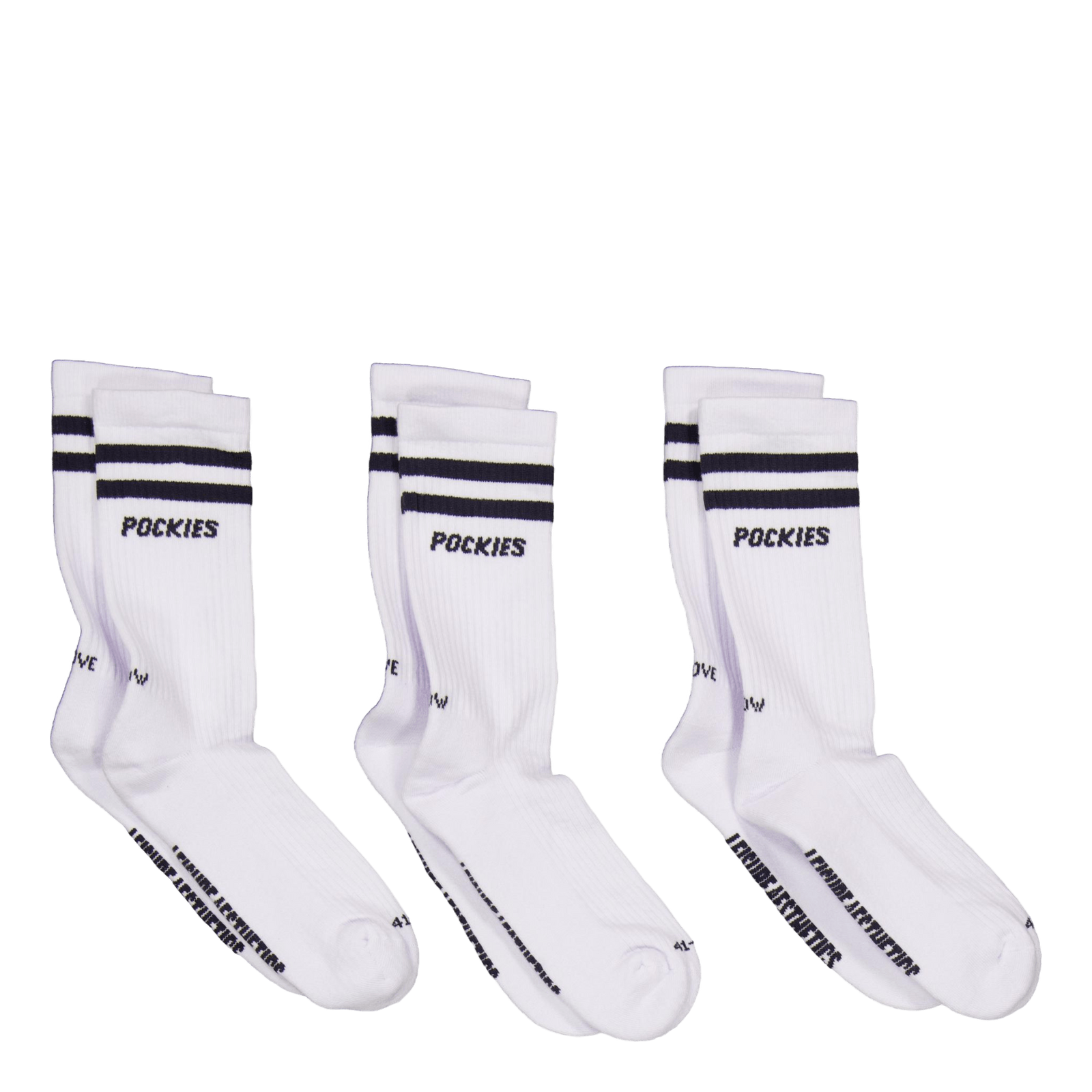 3-pack Navy Striped L.a. Socks Navy