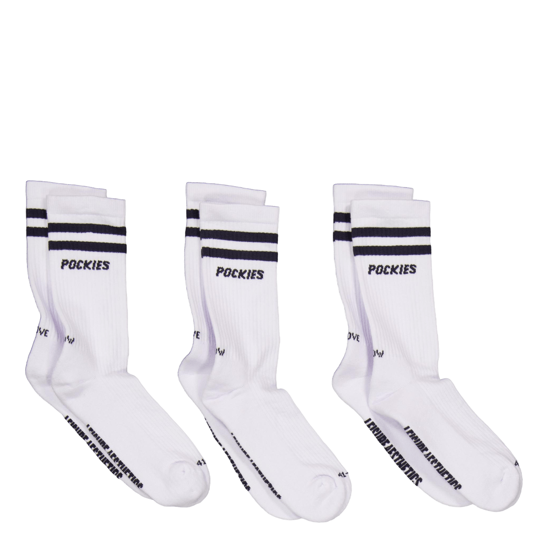 3-pack Navy Striped L.a. Socks Navy