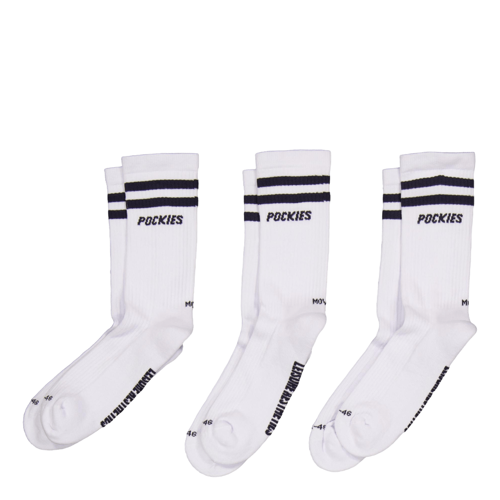 3-pack Navy Striped L.a. Socks Navy