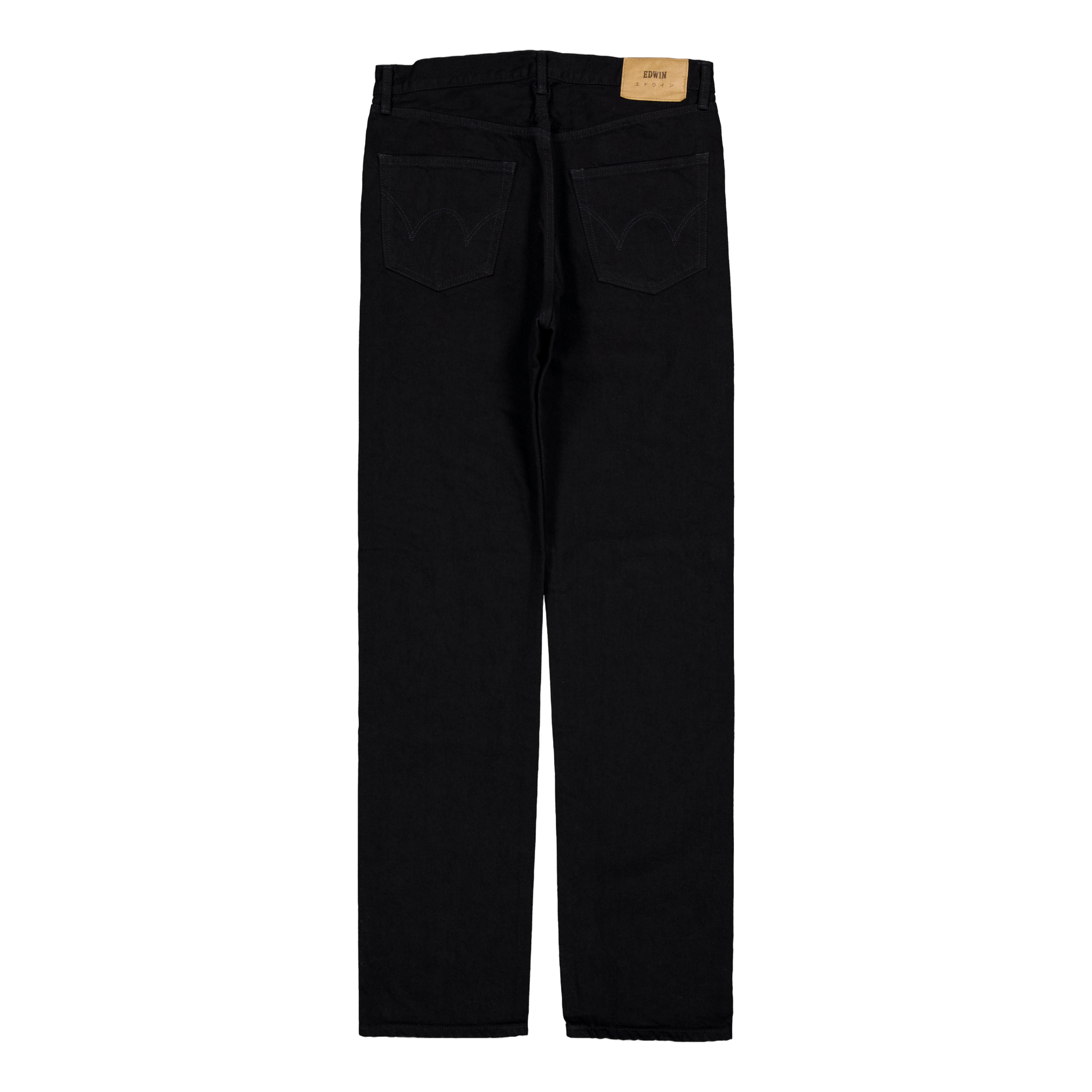 Loose Straight Jeans - Black - Black