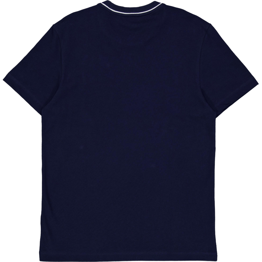 Stretch Piqué Stripe Collar T-shirt NAVY BLUE