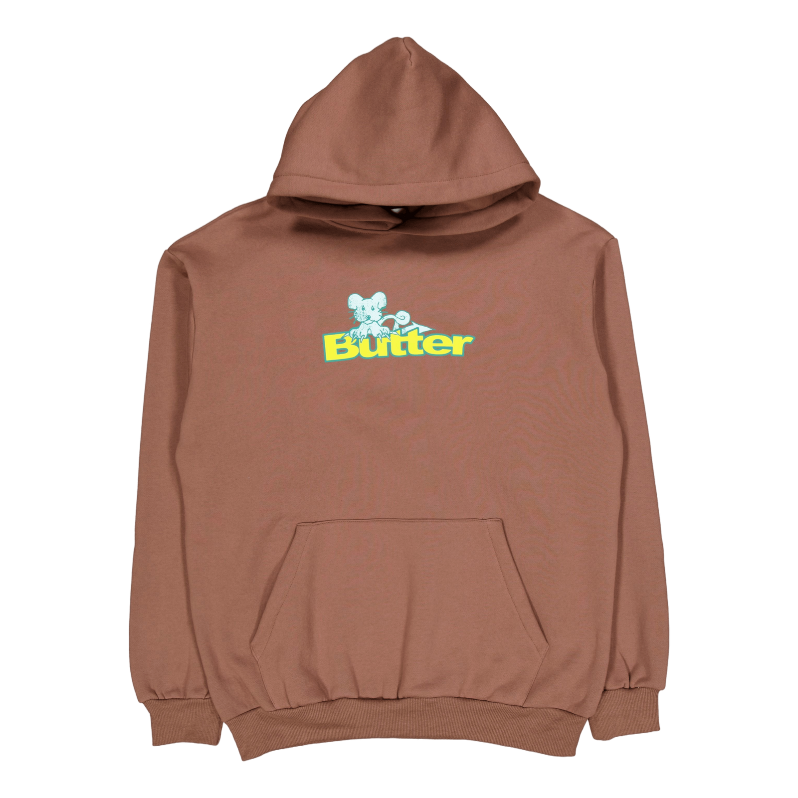 Rat Logo Pullover Hood Washed Brown