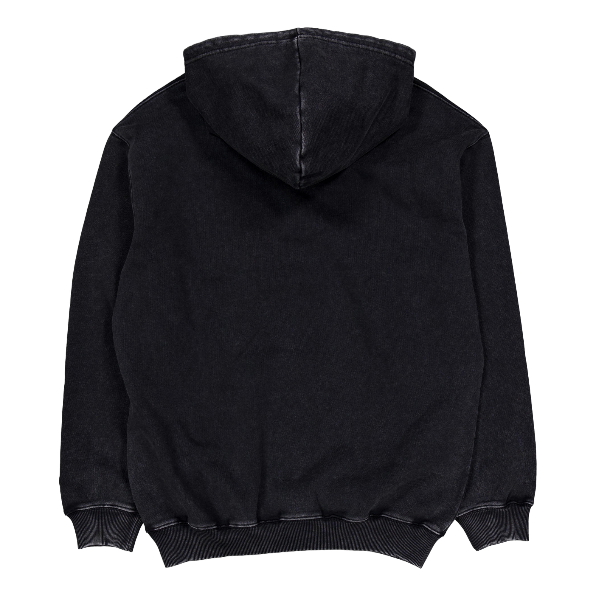 Basic Pullover Hood Washed Black