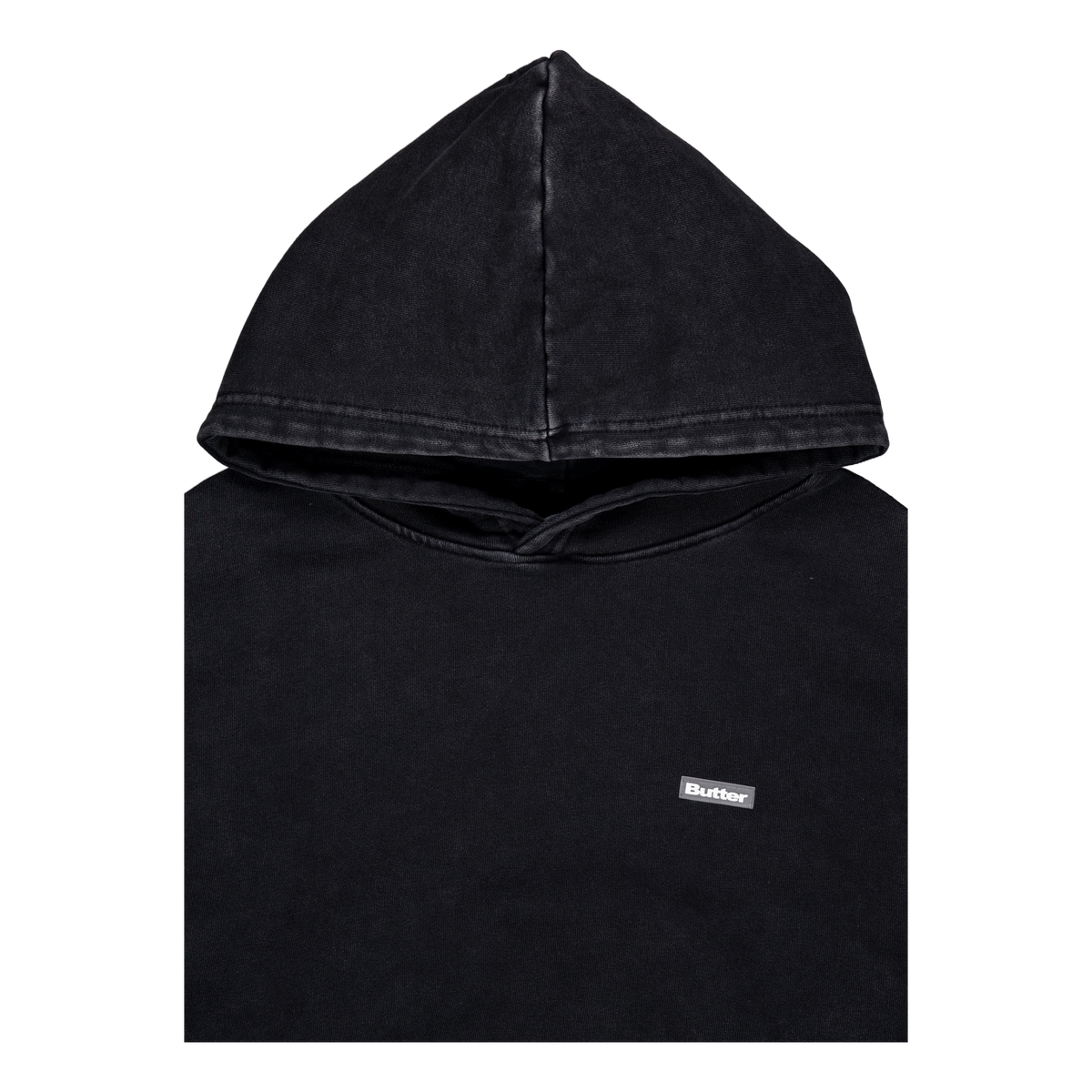 Basic Pullover Hood Washed Black