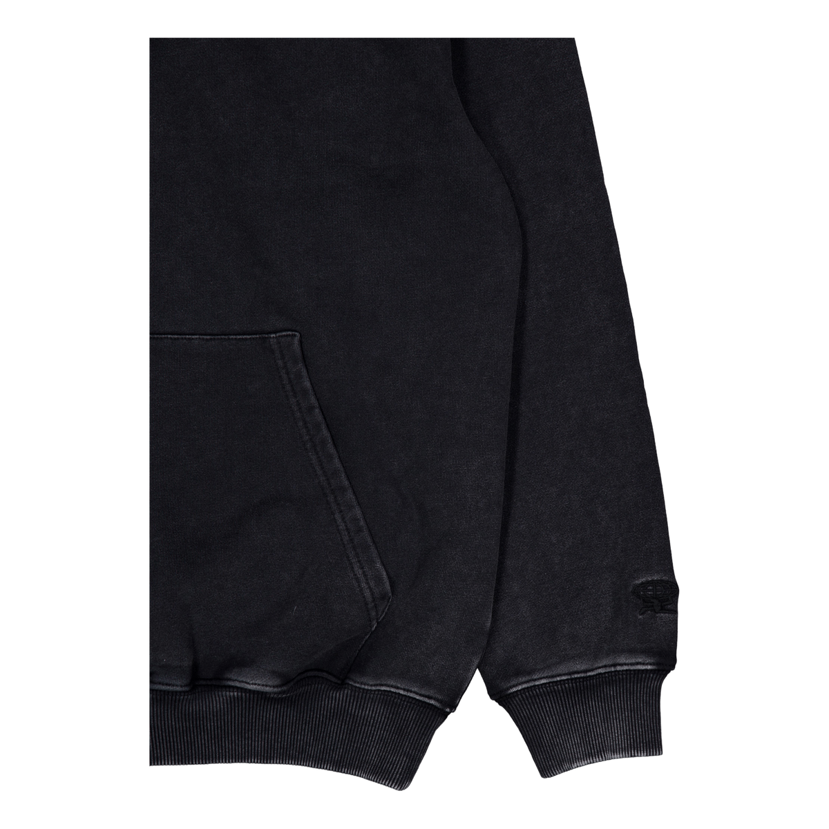 Basic Pullover Hood Washed Black