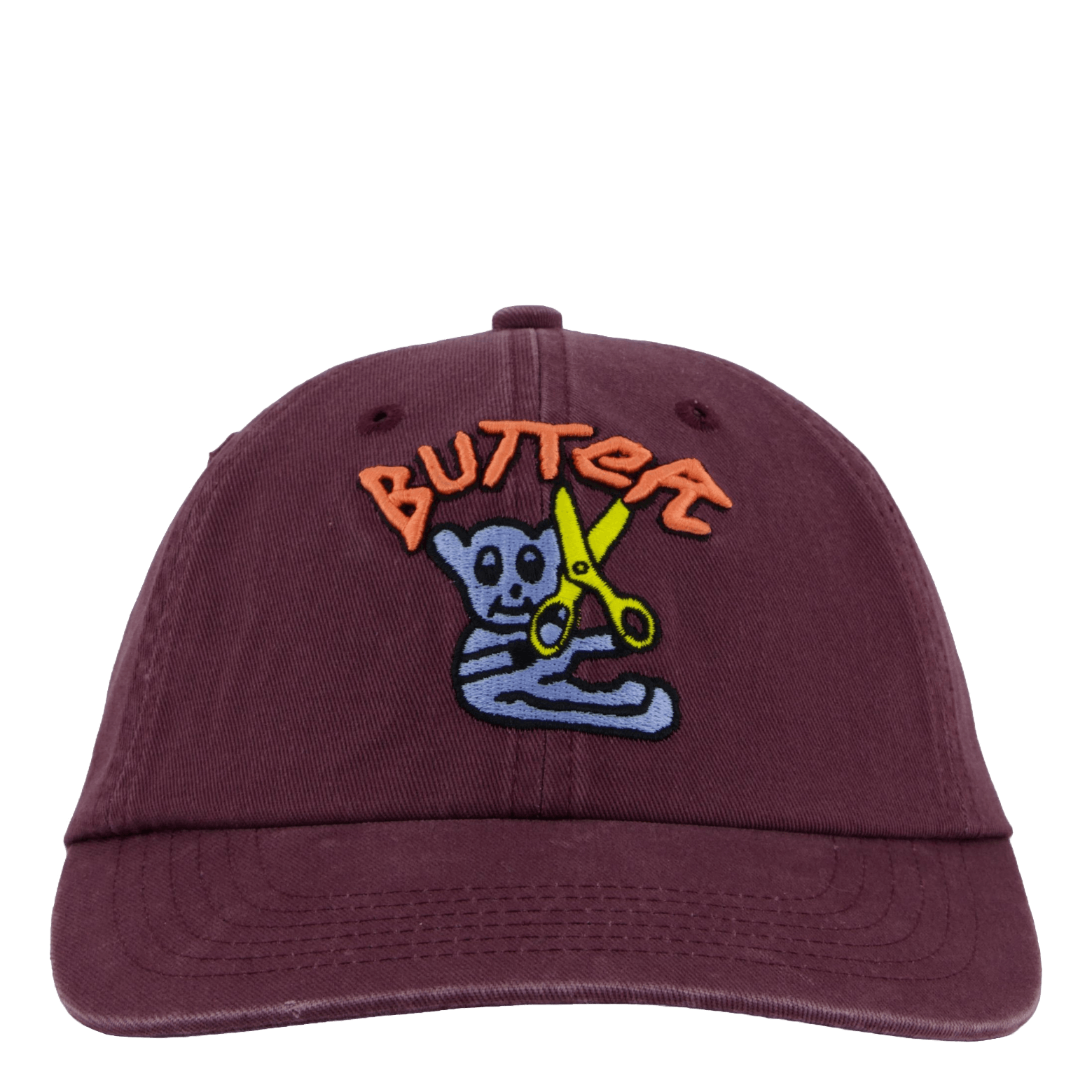 Bear 6 Panel Cap Wine