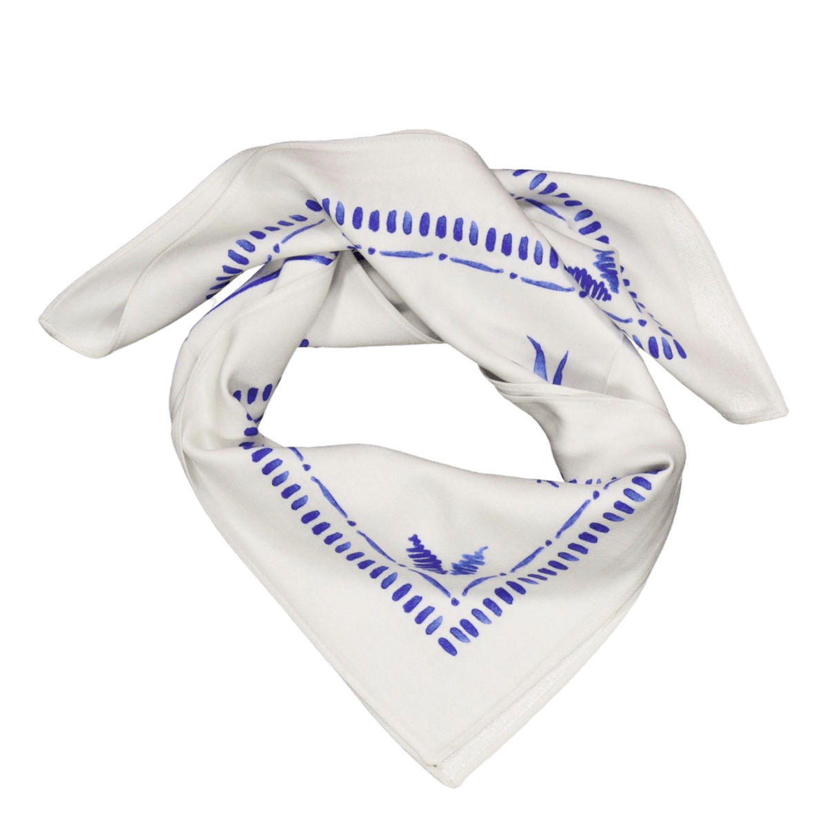 Neck Scarf White / Blue