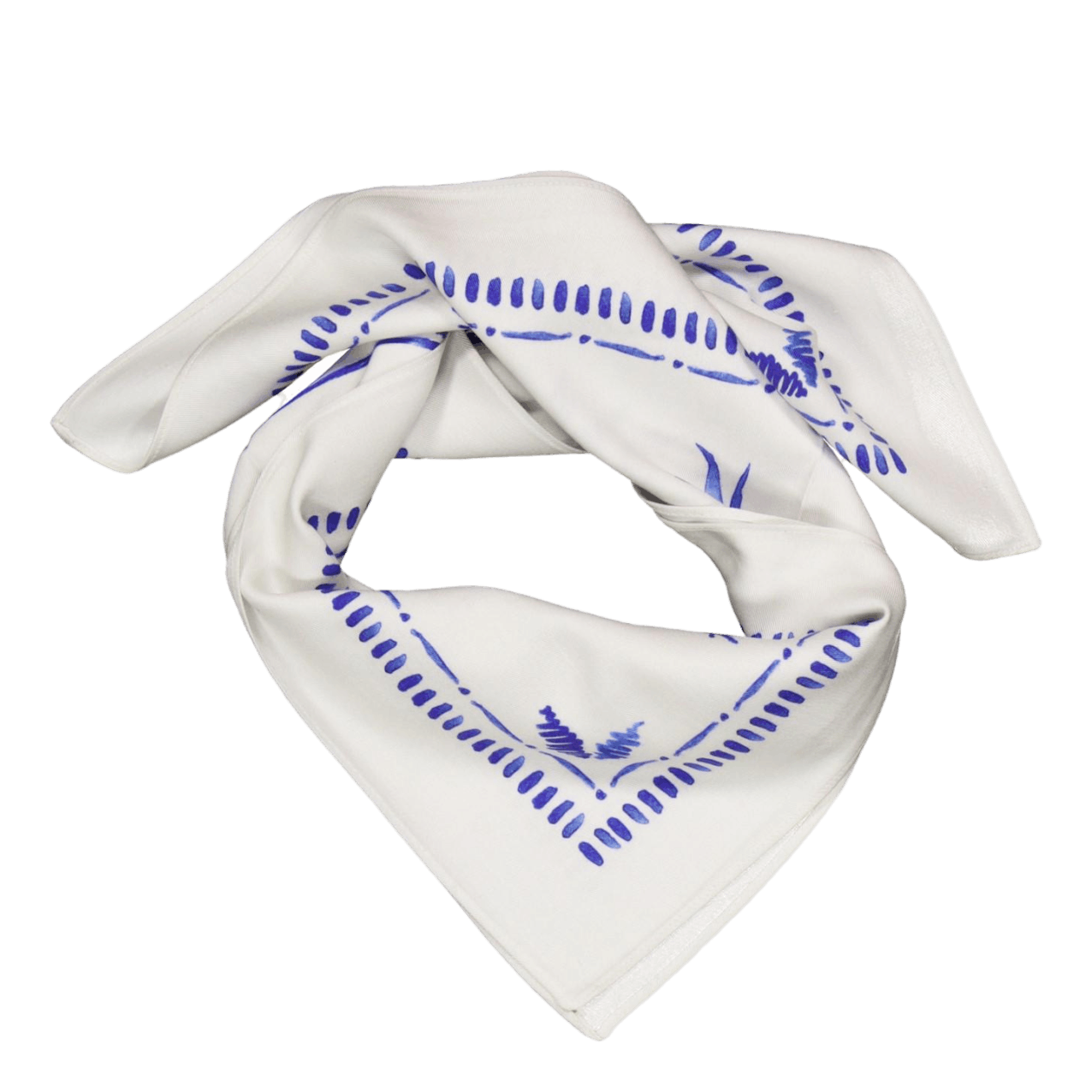 Neck Scarf White / Blue