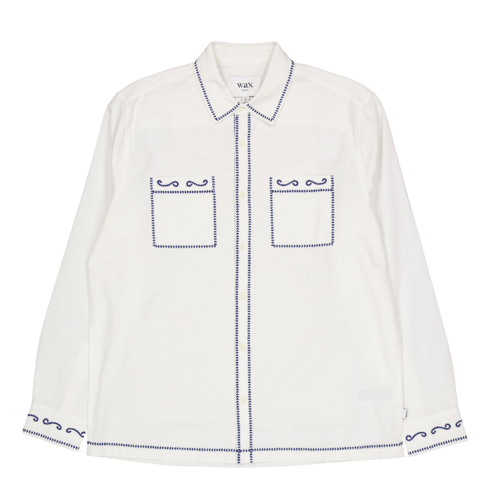 Haven Ls Shirt Ecru / Blue