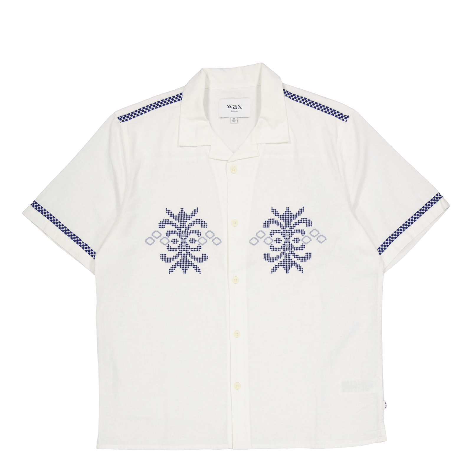 Didcot Ss Shirt Ecru / Blue