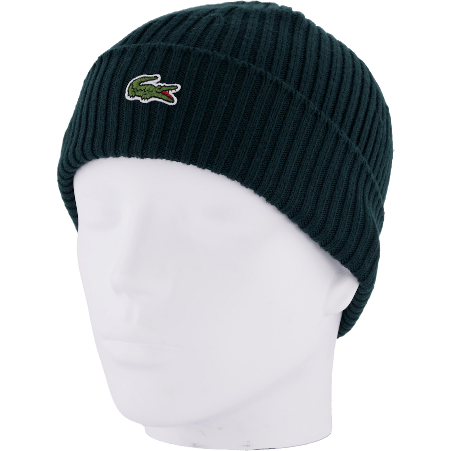 Rib Knit Brushed Wool Beanie Sinople Green Yzp