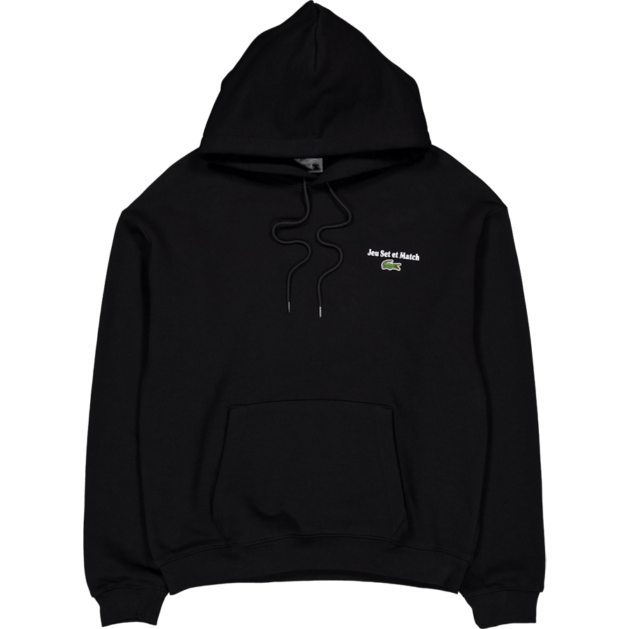 Multi Print Fleece Hoodie Noir 031