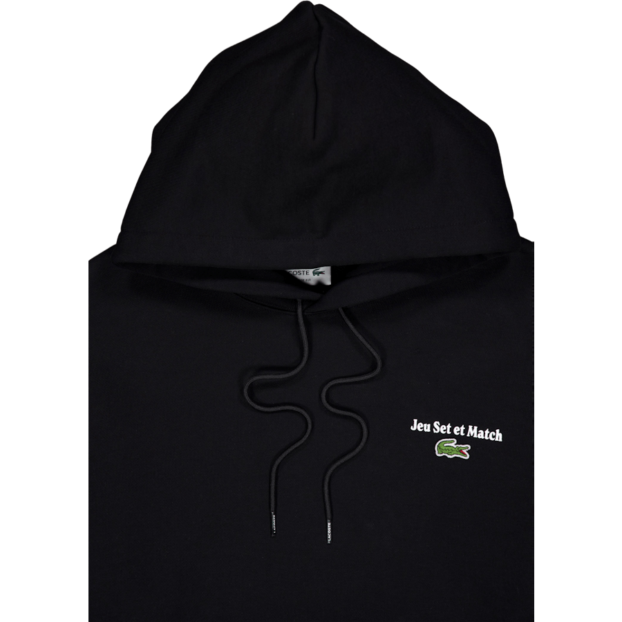 Multi Print Fleece Hoodie Noir 031