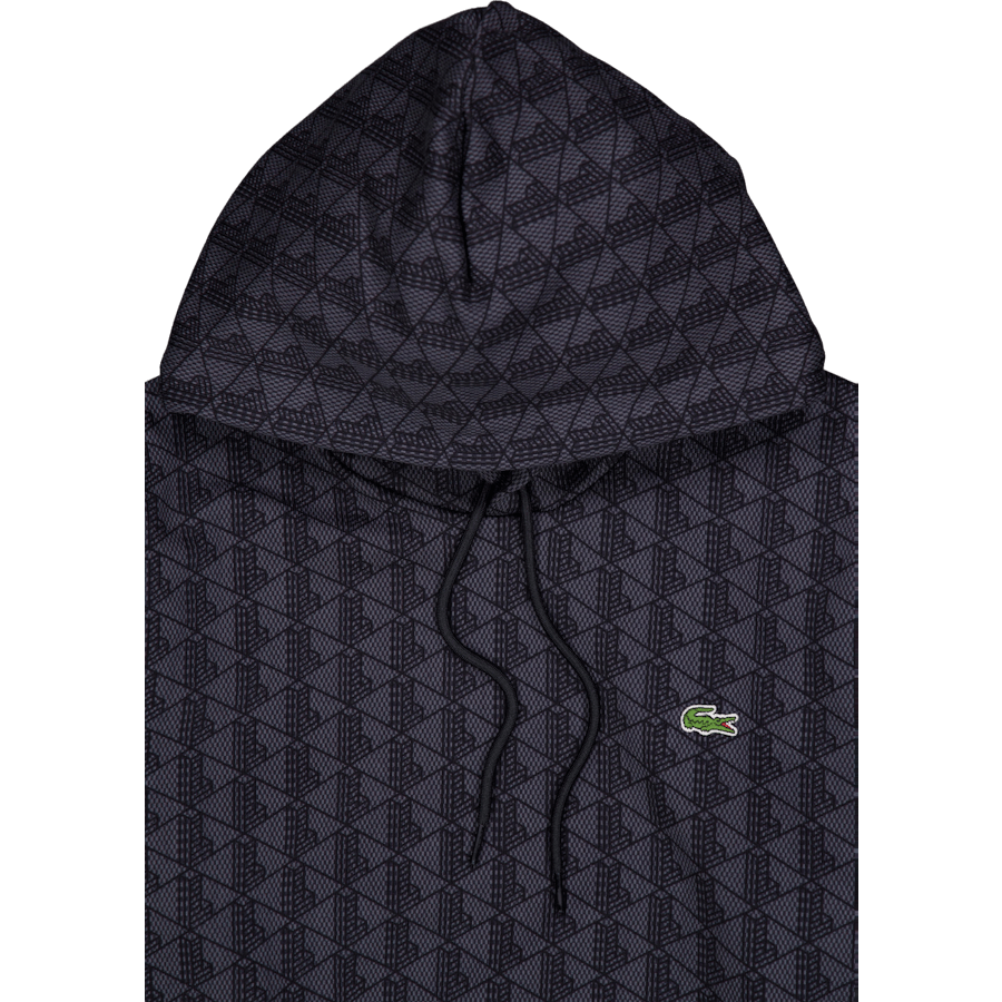 Monogram Fleece Hoodie Graphite Sombre/black