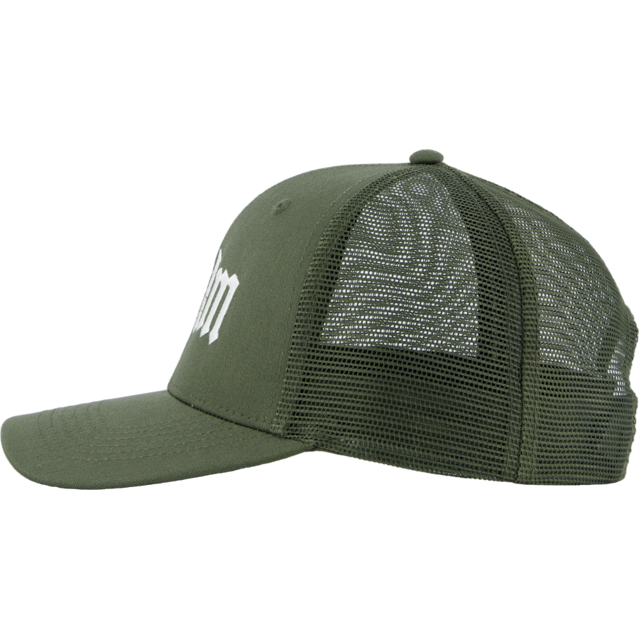 Sthlm Classic 6 Panel Trucker  Olive/white
