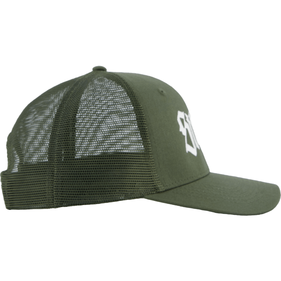 Sthlm Classic 6 Panel Trucker  Olive/white