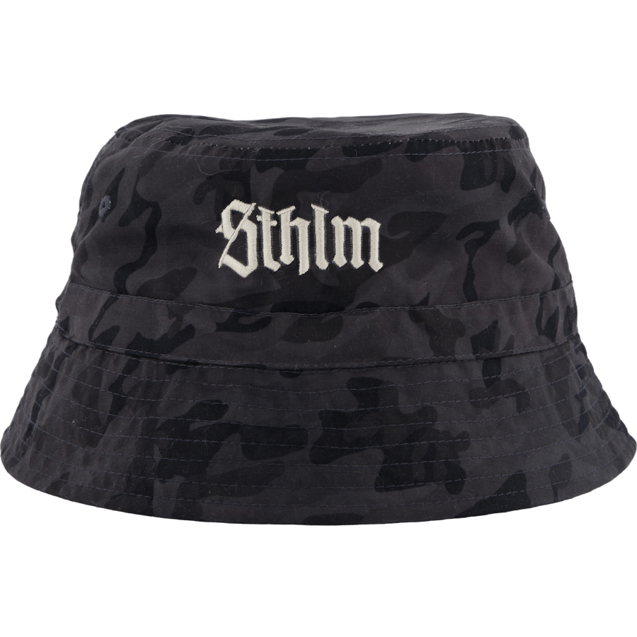 Sthlm Classic Bucket Hat Black Woodland / Cream