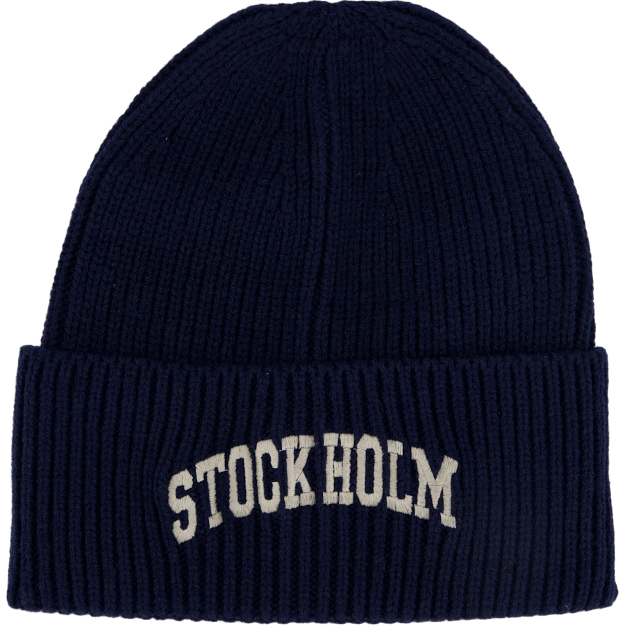 Stock Holm Fäshion Beanie Navy/cream