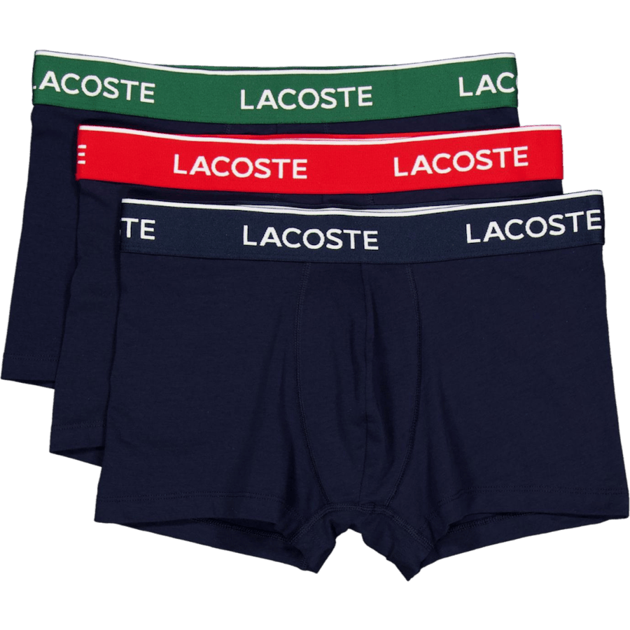 3-pack Stretch Cotton Trunks Navy Blue/green-red-navy Blue
