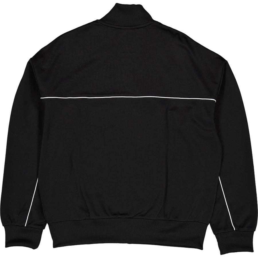 Trim Accent Zipped Sweatshirt Black