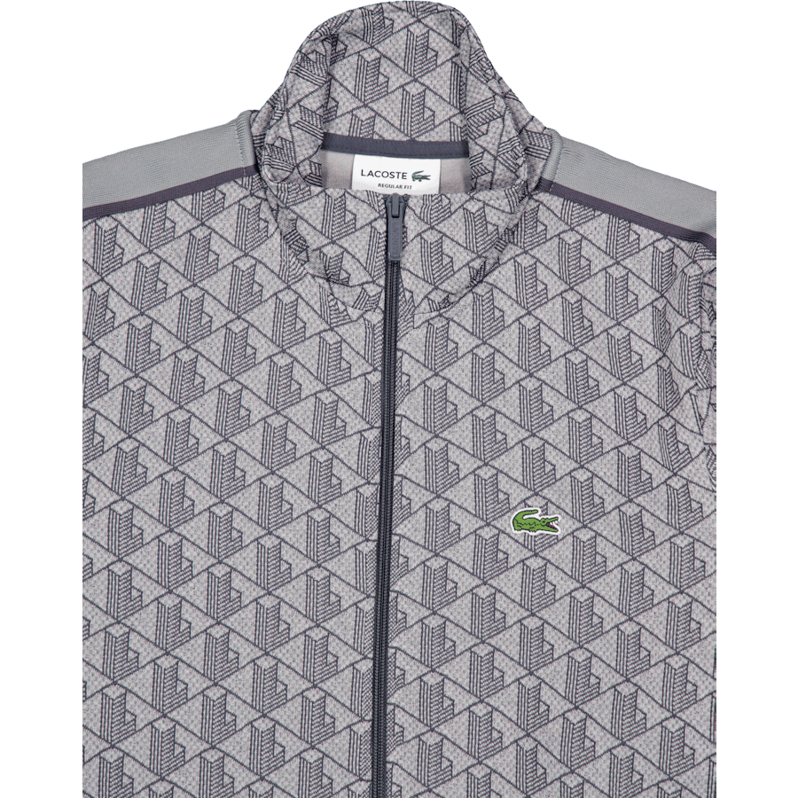 Paris Zip-up Jacquard Track Ja Calluna/graphite