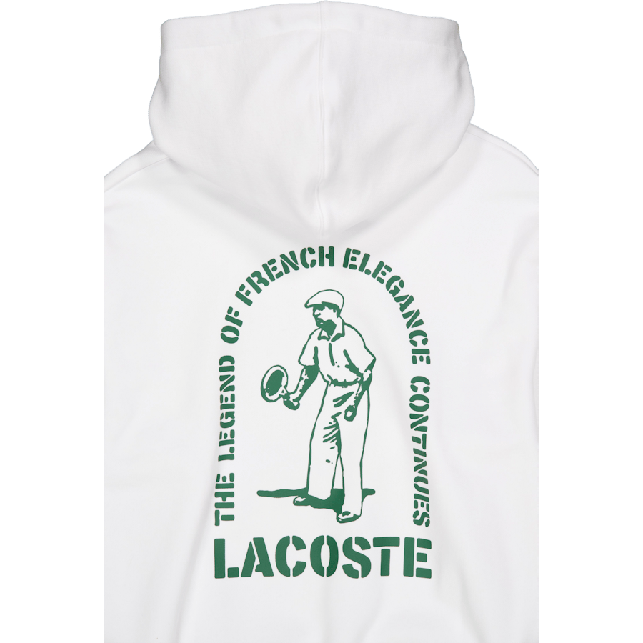 Loose Fit Printed Hoodie White