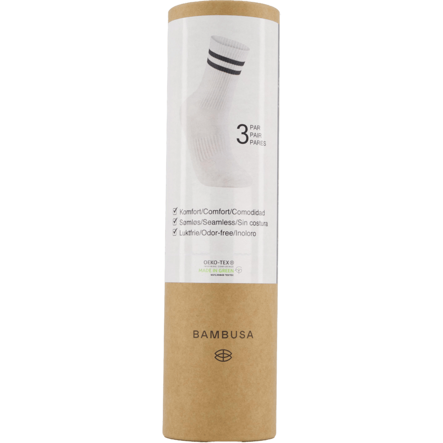 Tennis socks 3-Pack Bamboo  (38-45) White