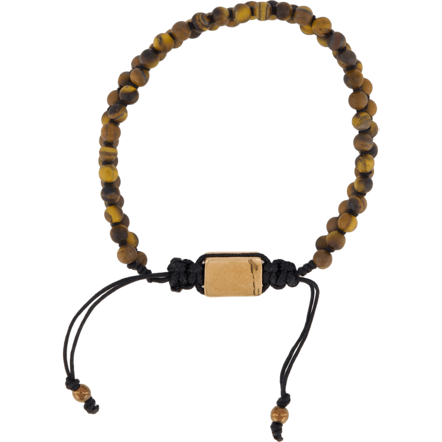 Doub Bead Bracelet Matte Brown