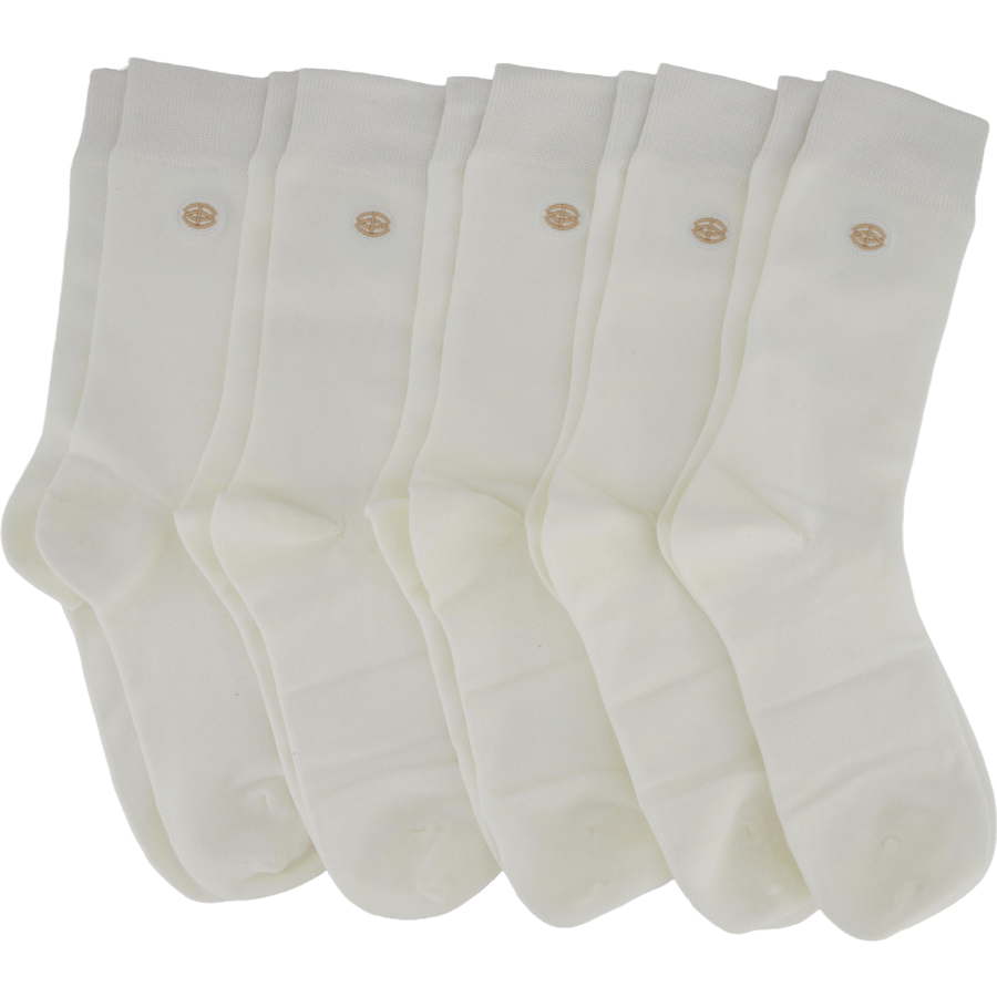 Classic Dress-Socks 5-Pack Bamboo (38-45) White