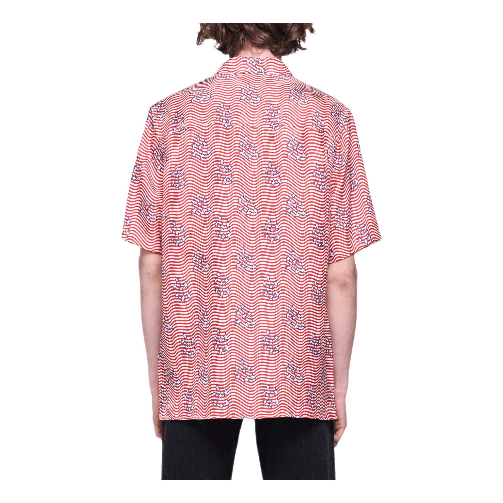 Flag Printed Dragon Shirt Pink