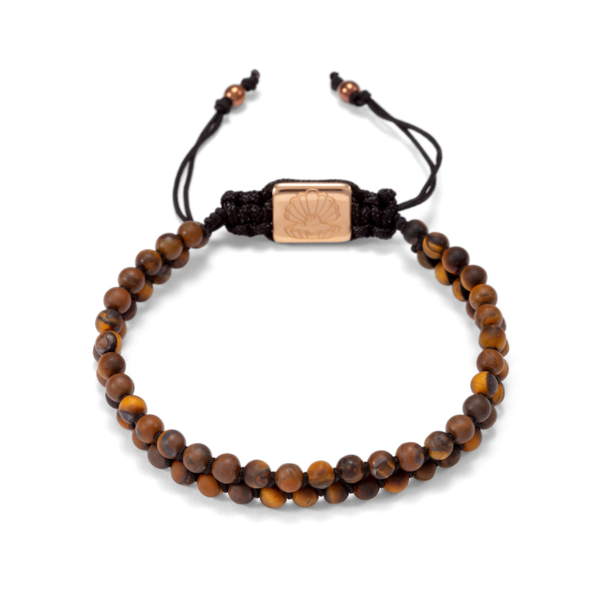 Doub Bead Bracelet Matte Brown