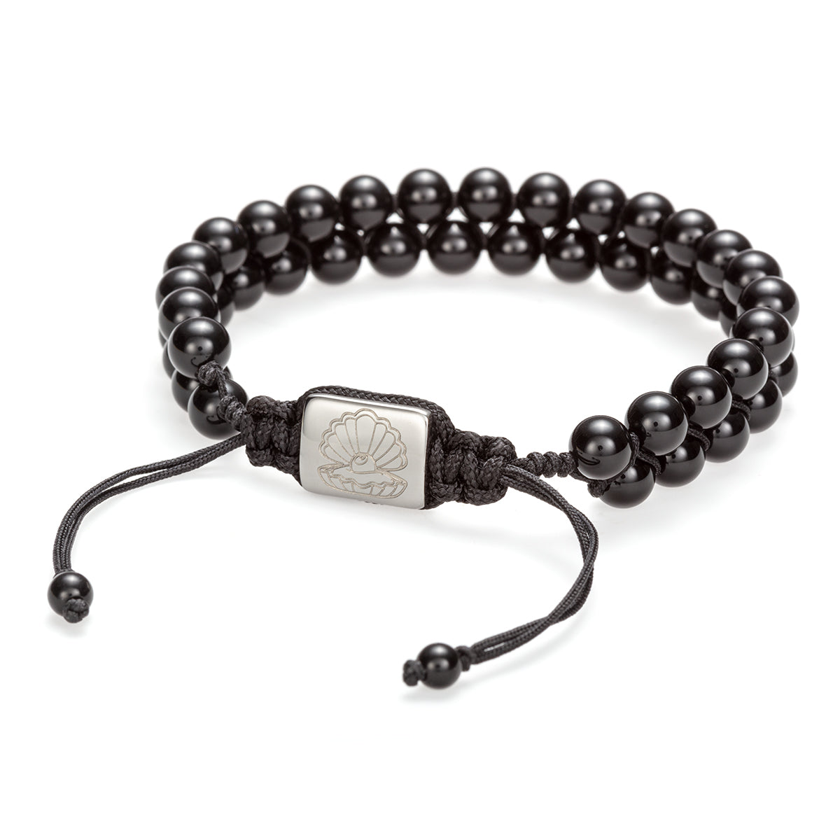Doub Bead Bracelet Black