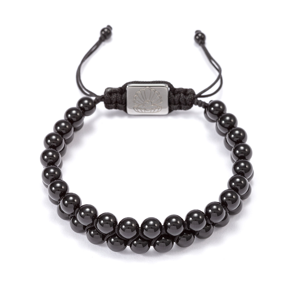 Doub Bead Bracelet Black