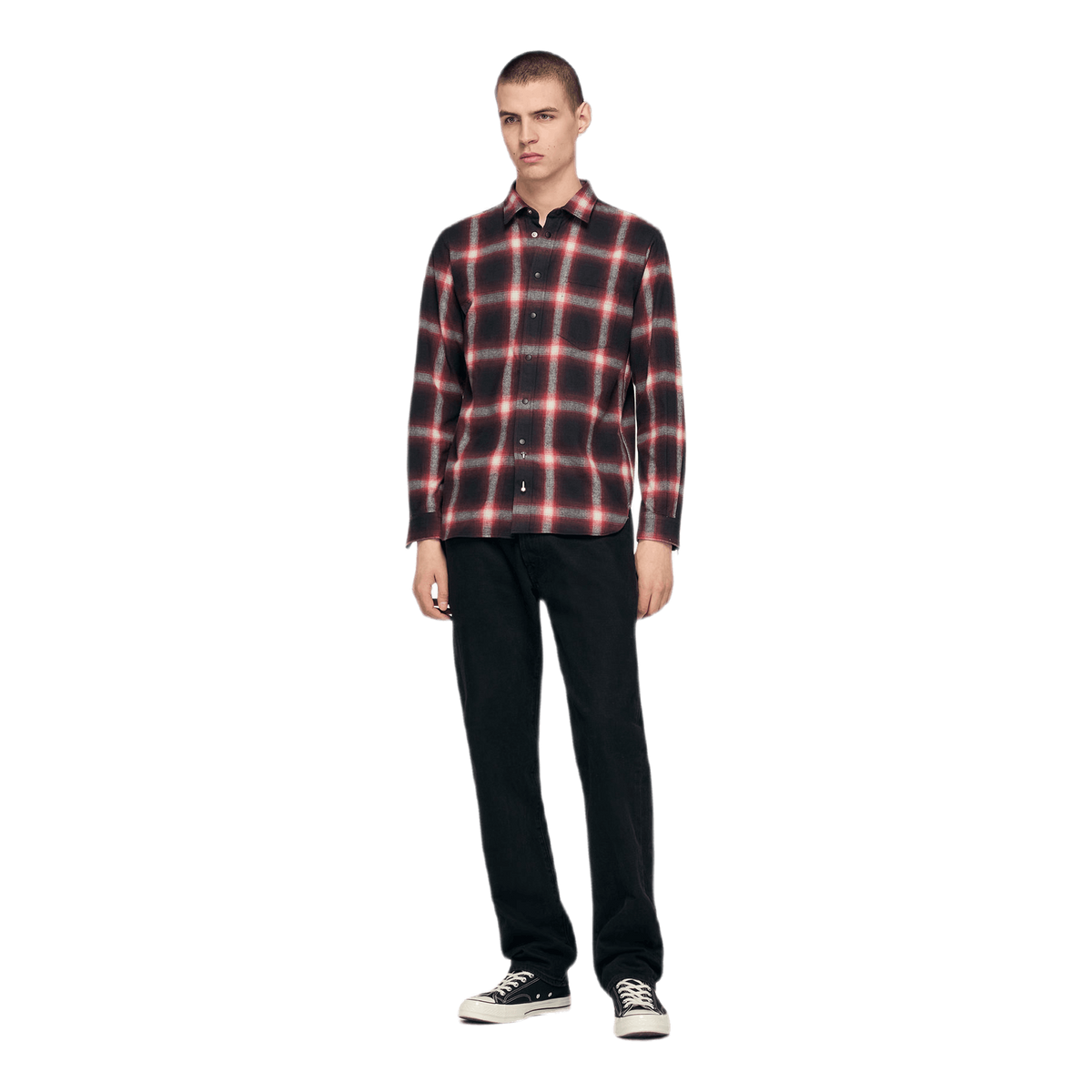 Sleeze Zip Shirt Red