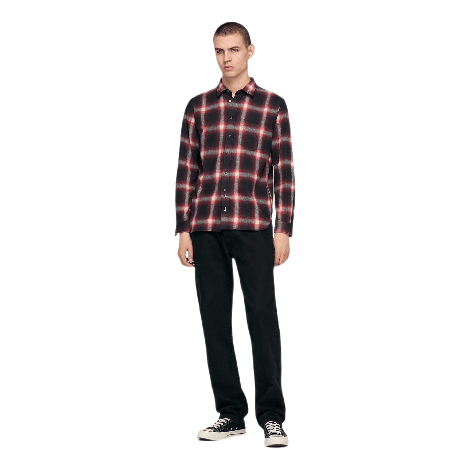 Sleeze Zip Shirt Red