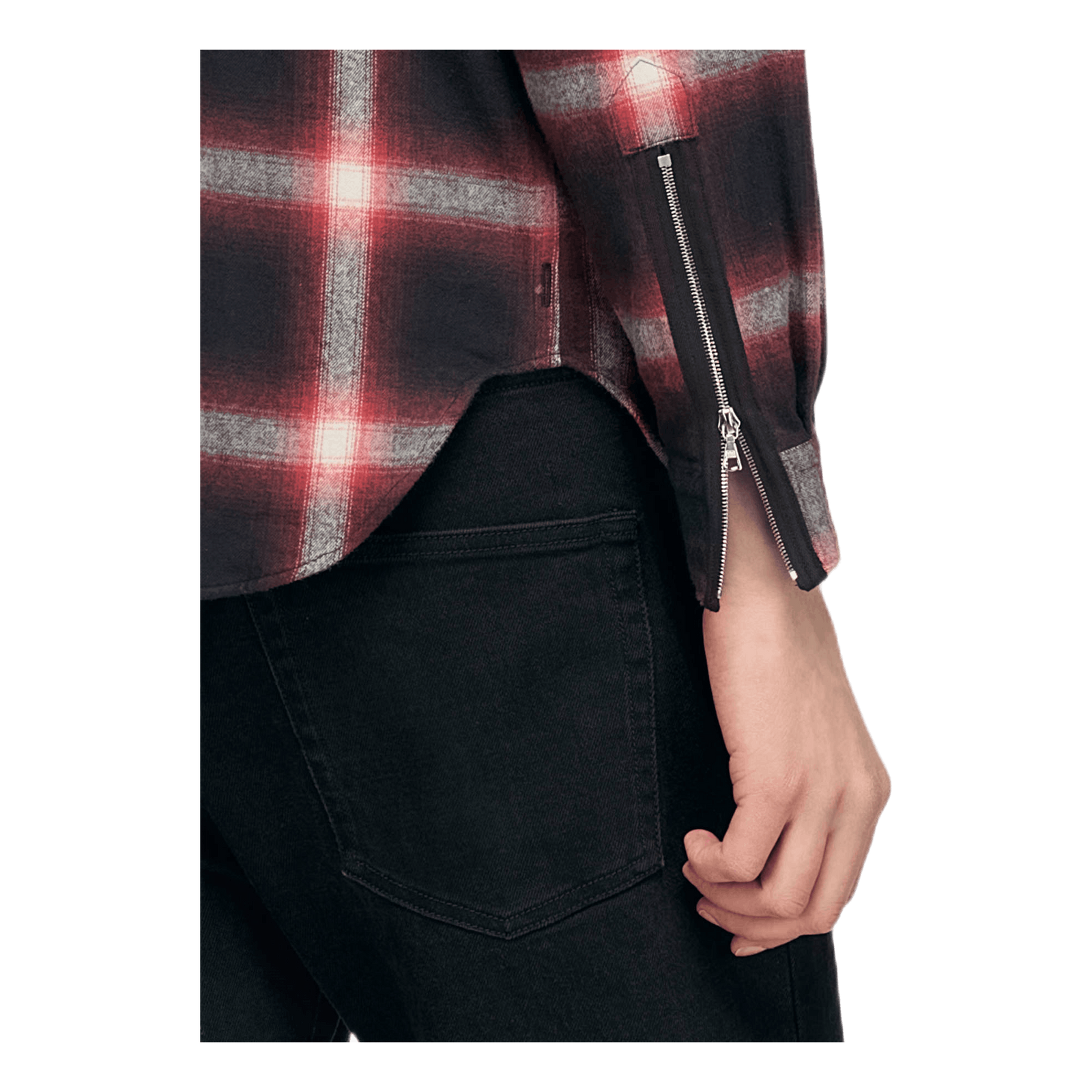 Sleeze Zip Shirt Red