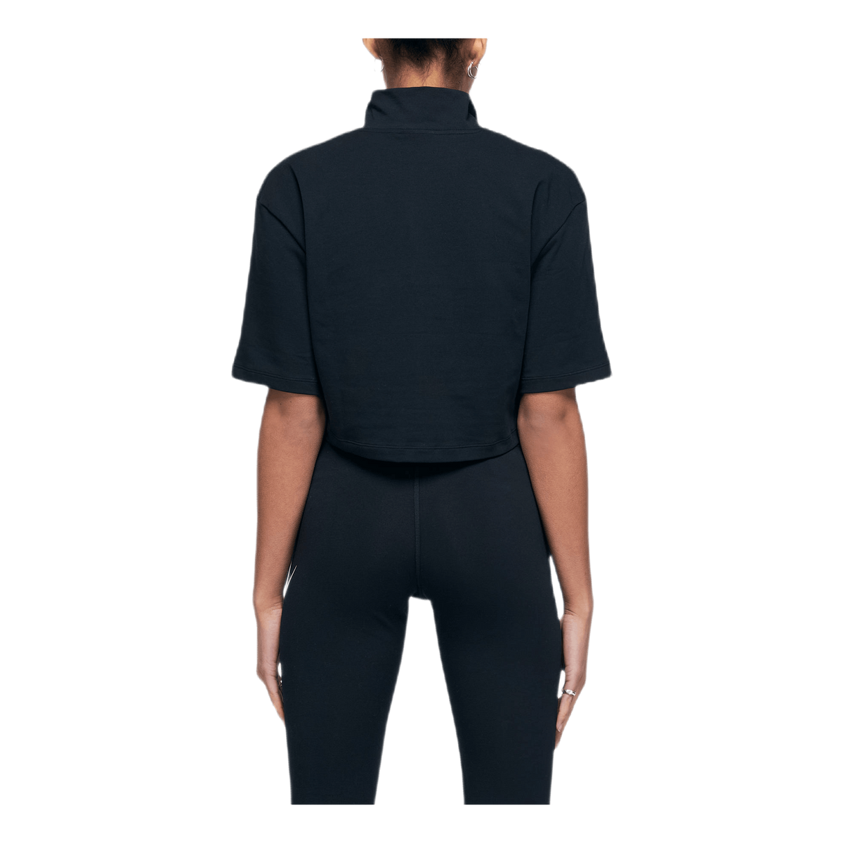 W Swoosh Top Ss Mock Black