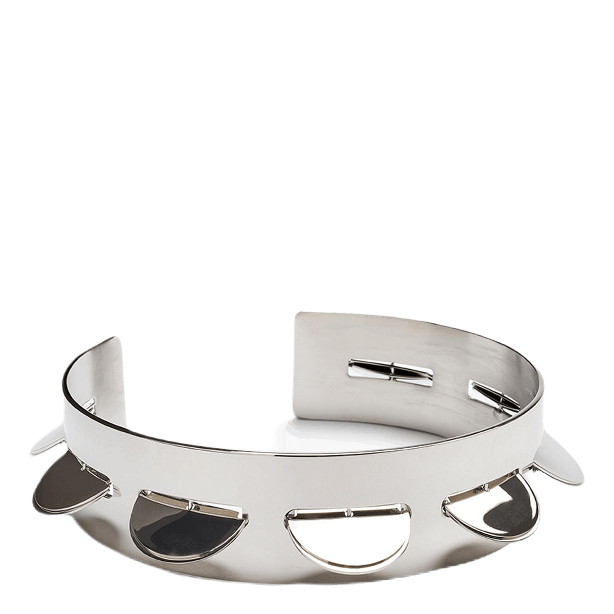 Tambourine Necklace Silver