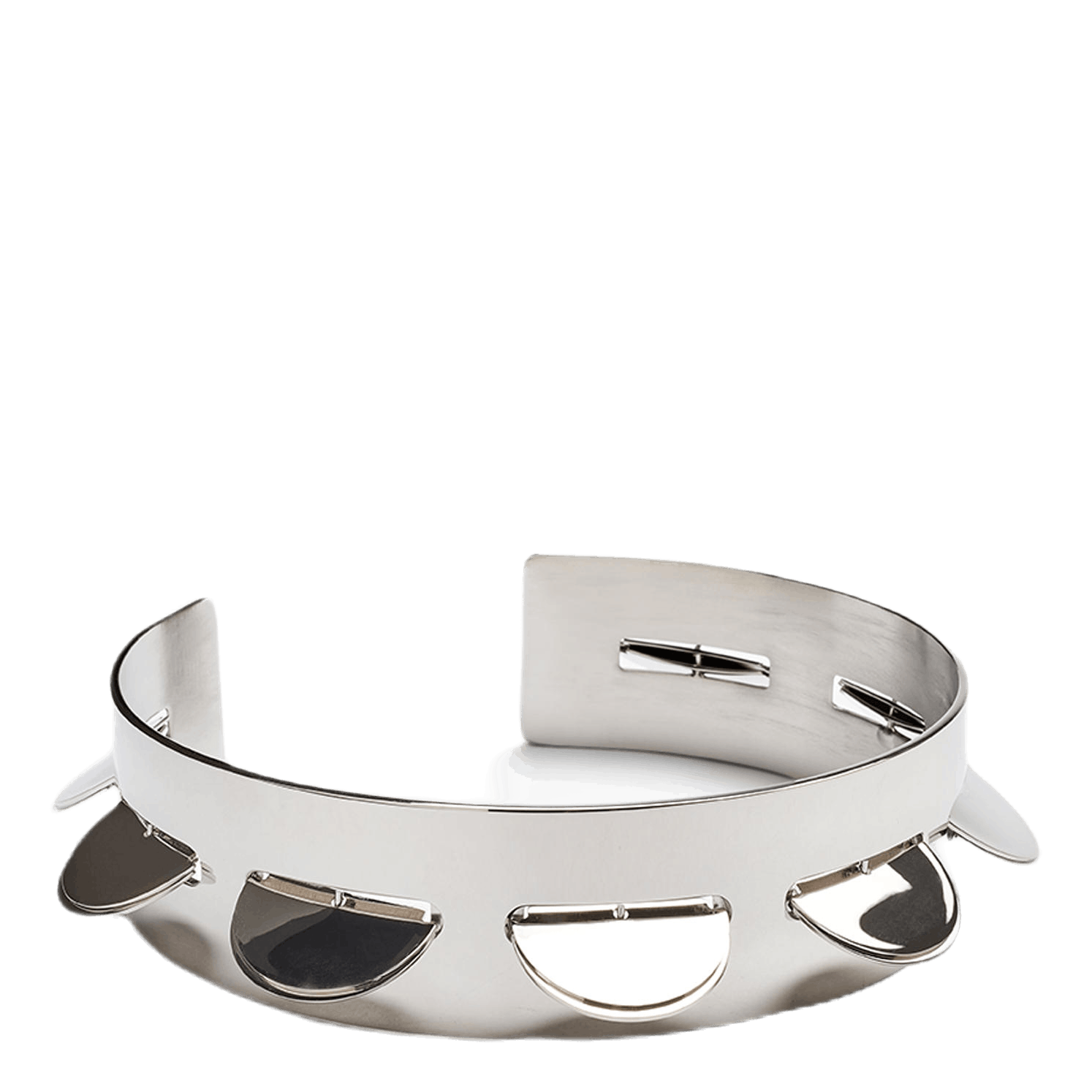 Tambourine Necklace Silver