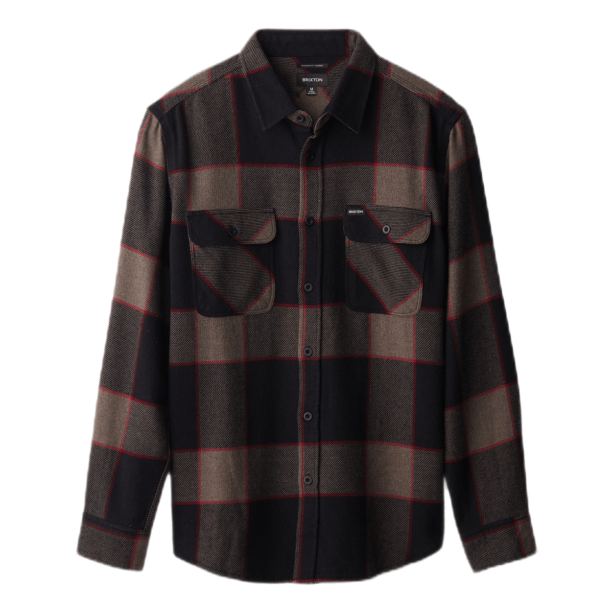 Bowery L/s Flannel Heather Grey/charcoal